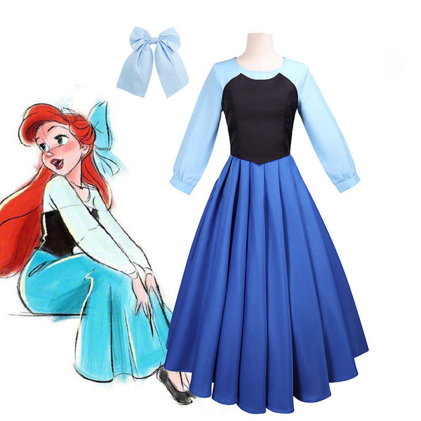 Get Enchanted: Little Mermaid Ariel Blue Dress Cosplay Costume