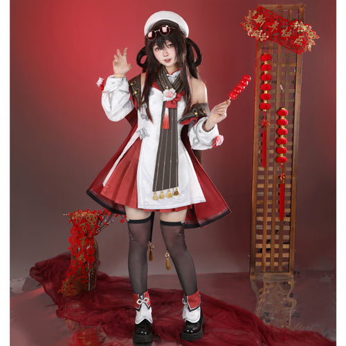 Genshin Impact Lantern Rite 5.3 Version Hu Tao New Skin Cosplay Costume