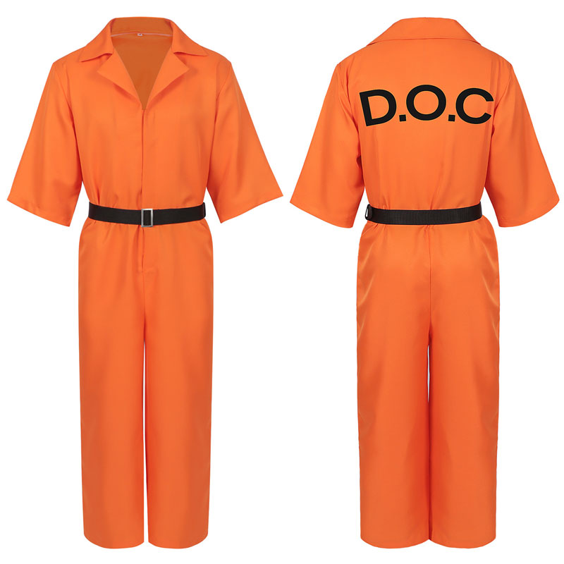 Luigi Mangione Cosplay Costume Orange DOC Prison Uniforms Halloween Costumes