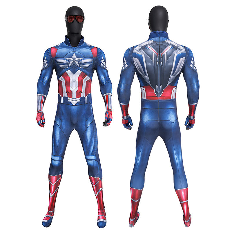 Marvel Captain America: Brave New World Sam Wilson Captain Jumpsuit Cosplay Costume