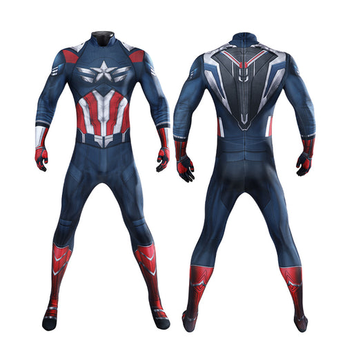 Marvel Captain America: Brave New World Sam Wilson Captain America Jumpsuit Cosplay Costumes