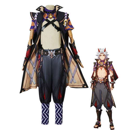 Game Genshin Impact Arataki Itto Fullsuit Cosplay Costume