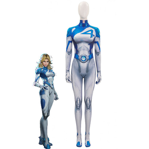 Marvel Rivals Invisible Woman Jumpsuit Cosplay Costumes