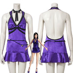 Final Fantasy VII Remake Tifa Lockhart Purple Dress Cosplay Costumes