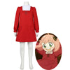 SPY×FAMILY Code White Anya Forger Kids Red Cosplay Costumes