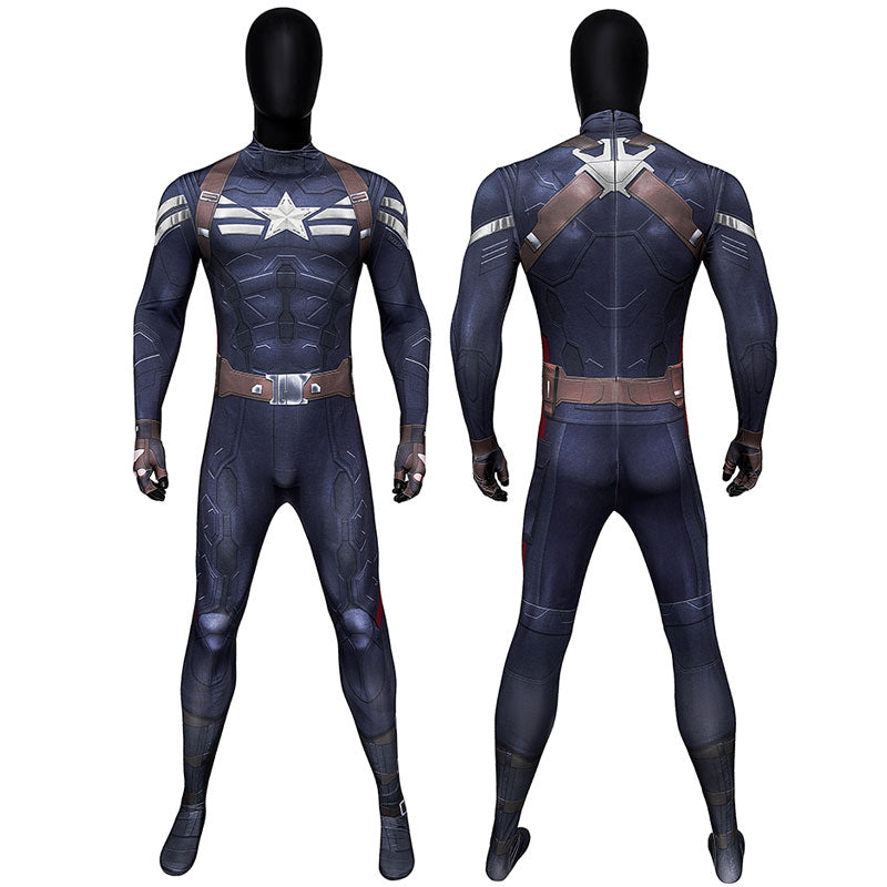 Captain America: The Winter Soldier Steve Rogers Captain America Jumpsuit Cosplay Costume