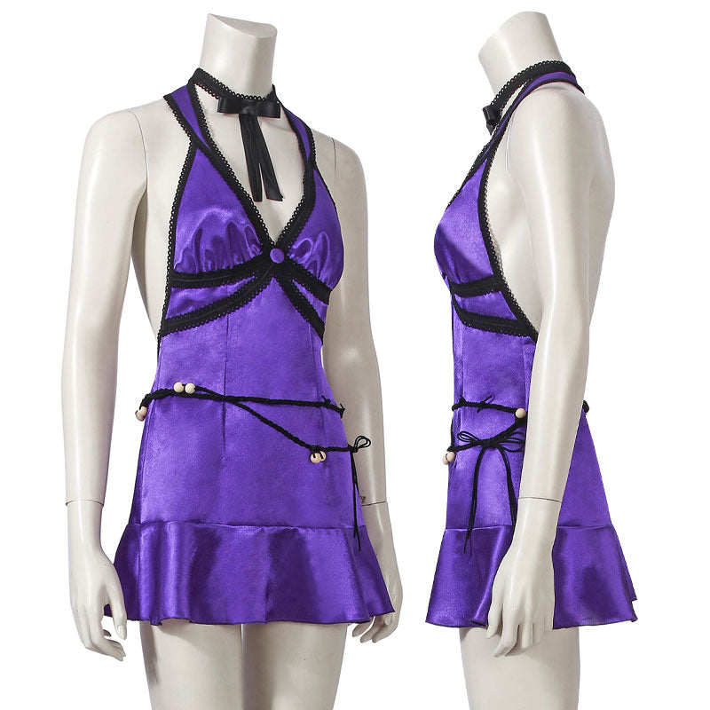 Final Fantasy VII Remake Tifa Lockhart Purple Dress Cosplay Costumes