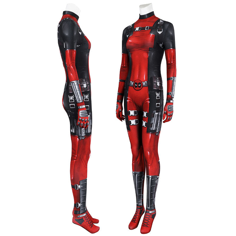 Deadpool 3 Lady Deadpool Comic Version Jumpsuit Cosplay Costumes