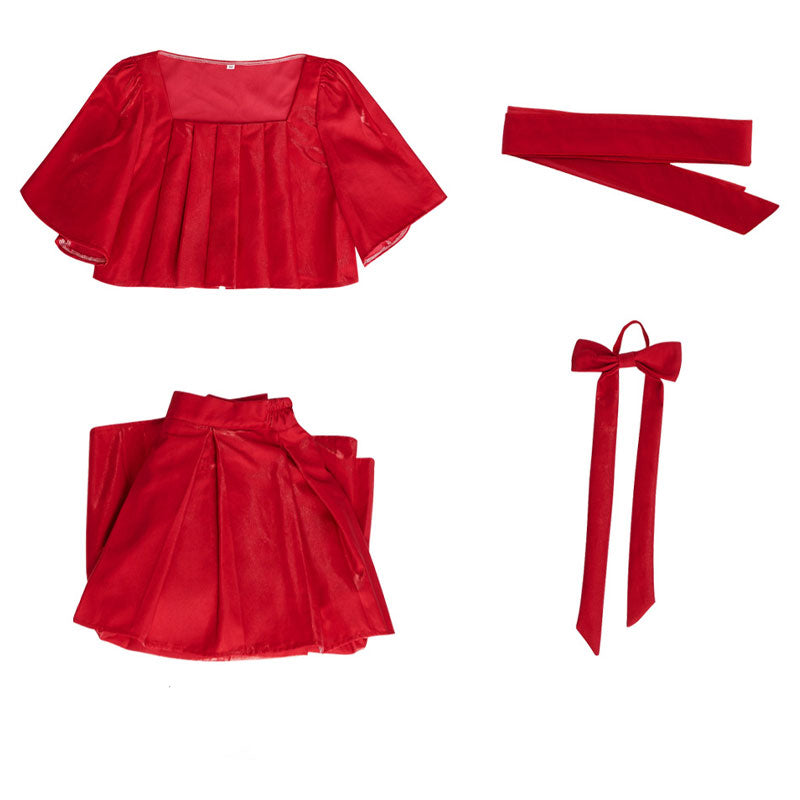 Sousou no Frieren Frieren Red Dress Cosplay Costumes