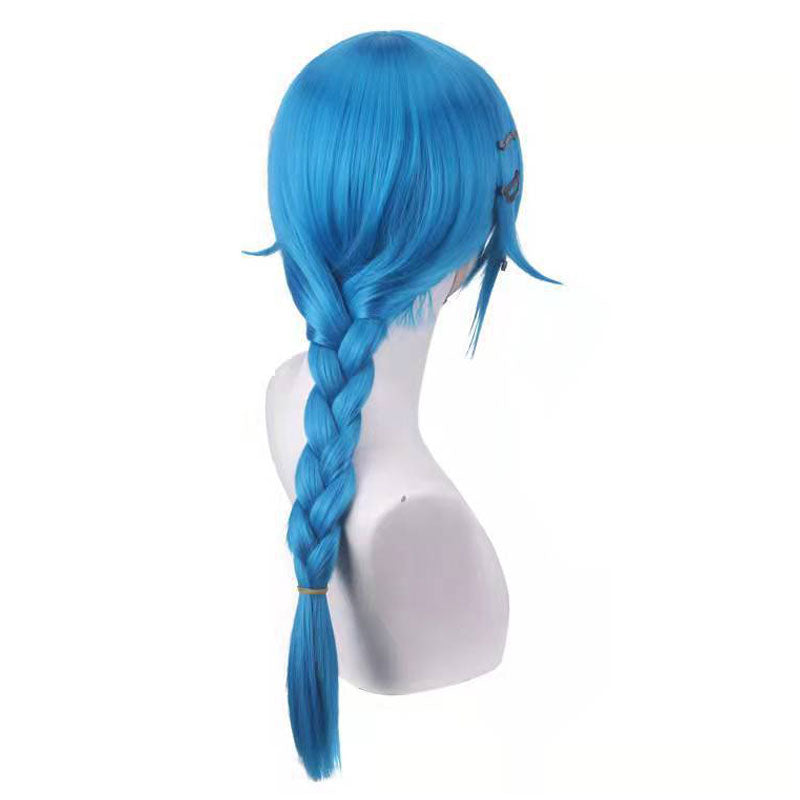 LOL Arcane Young Jinx Powder Blue Cosplay Wig