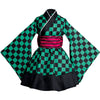 Demon Slayer Kimetsu no Yaiba Kimono Halloween Cosplay Costumes