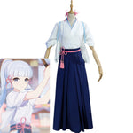 Genshin Impact Kamisato Ayaka Tsubaki in Thawing Snow Kimono Halloween Cosplay Costumes