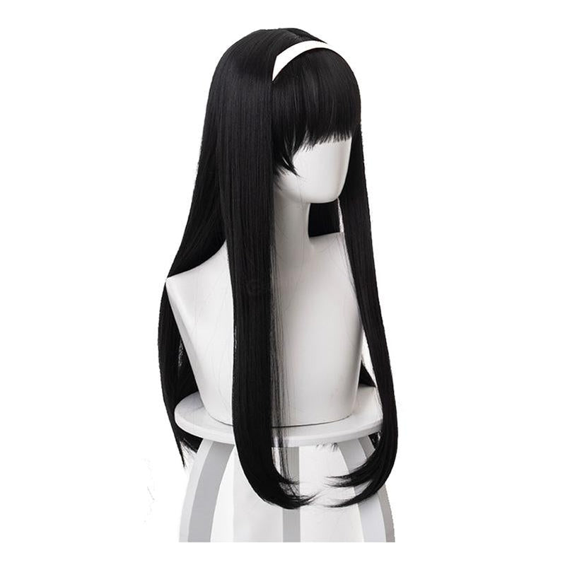 Anime Inuyasha Kikyo Long Straight Black Cosplay Wigs - Cosplay Clans