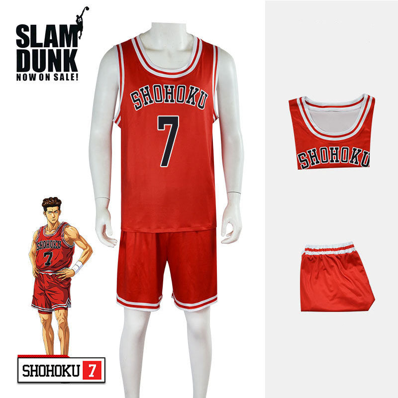 Slam Dunk Shohoku High School No.7 Miyagi Ryota Cosplay Vest Basketball  Jersey